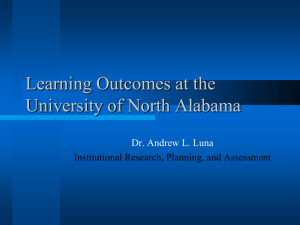 Learning Outcomes at the University of North Alabama