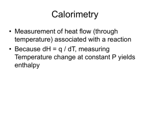 Lecture 2 - Thermodynamic data and error