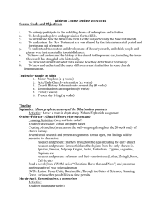 Bible 10 Course Outline 2015 handout for students