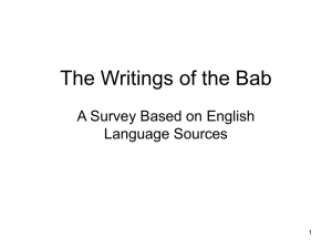 The Writings of the Bab