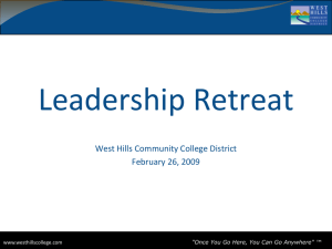 Leadership Retreat - West Hills Community College District