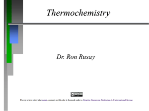 Thermochemistry - ChemConnections