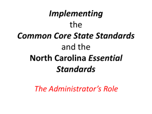 Implementing the Common Core and Essential