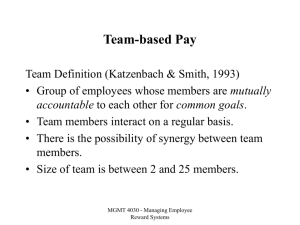 Team-based Pay