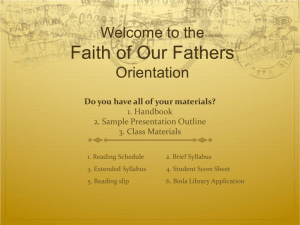 Faith of Our Fathers - Biola Youth