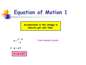 Equation of Motion 1