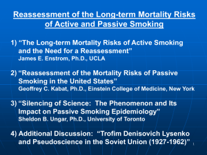 Secondhand Smoke - Scientific Integrity Institute