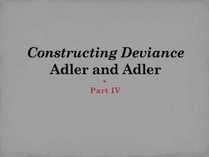 Constructing Deviance Adler and Adler
