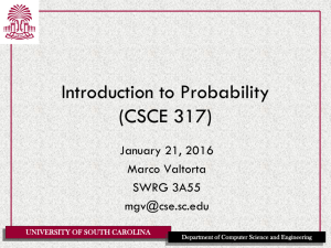 Introduction to Probability - Computer Science & Engineering
