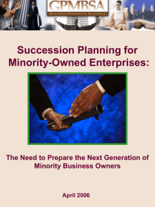Succession Planning for Minority