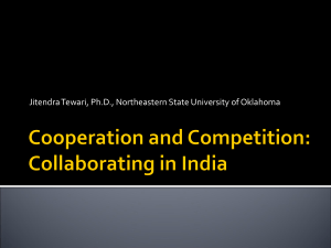 Cooperation and Competition in Education: INDIA
