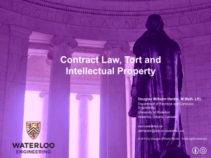 Contracts, Tort and Property - Electrical and Computer Engineering