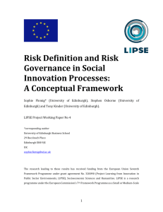 IV. Conclusion: Toward a New Typology of Risk and