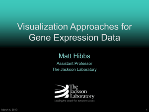More Microarray Analysis: Unsupervised Approaches