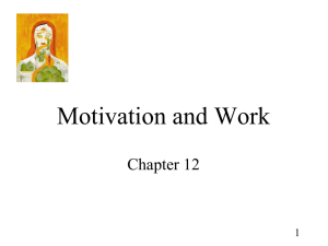 Motivation and Work Chapter 12