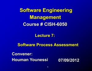 SEM12 Lecture 7 Process Assessment