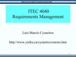 ITEC 4040 Requirements Management
