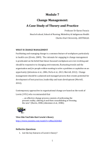 Module 7 Change Management: A Case Study of Theory and Practice