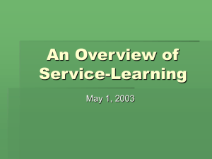 Service-Learning - Office of Undergraduate Research & Experiential