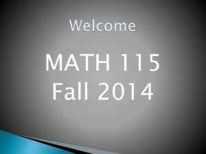 Welcome to Math 112 - Mathematics Technology Learning Center