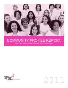 2011 Community Profile - Susan G. Komen New Orleans