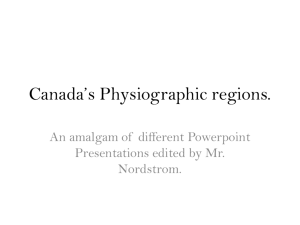 Canada*s Physiographic regions.