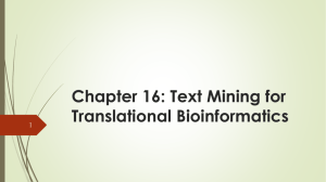 Text Mining for Translational Bioinformatics