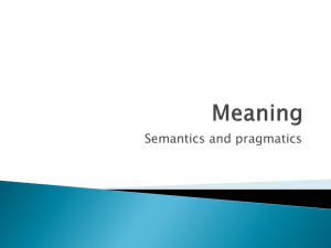 Semantic meaning