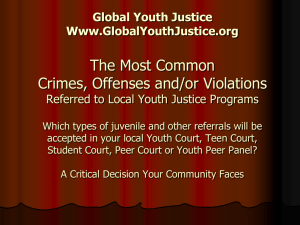 Youth Justice Referral Types and Sources