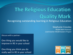The RE Quality Mark - Culham St Gabriel's | Excellence in Religious
