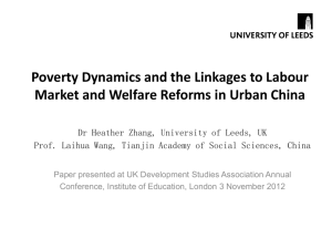 Poverty Dynamics and the Linkages to Labour Market and Welfare