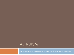 Altruism - The Richmond Philosophy Pages