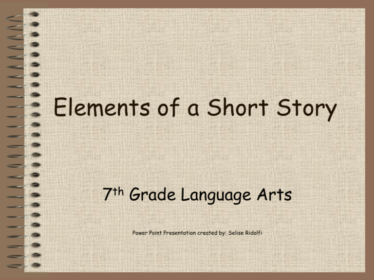 Elements Of A Short Story