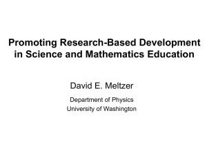 Example: Methods of physics education research