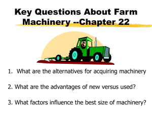 Acquiring Farm Machinery
