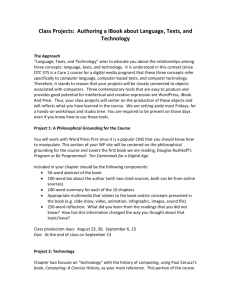 Class Projects: Authoring a iBook about Language, Texts, and