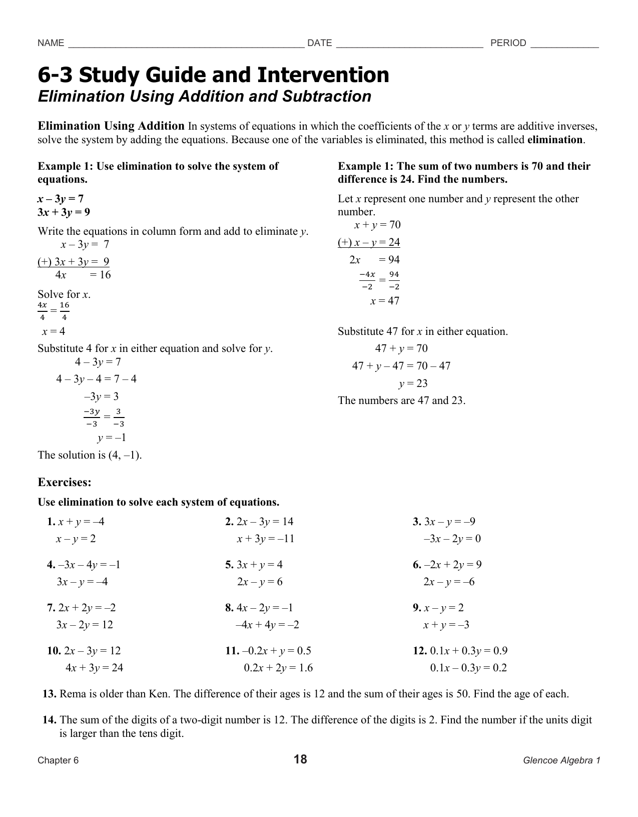 Systems Of Equations