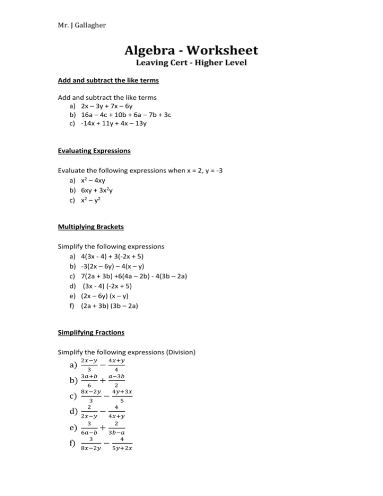 Domain 2 expressions and equations practice answer key