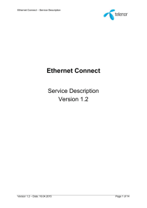 Ethernet Connect Service Description - Wholesale