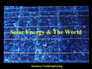 Solar Energy - Natural Climate Change