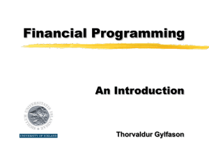 Lecture 6: Financial Programming: An Introduction
