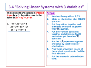 7.2 *Solving Systems with Substitution
