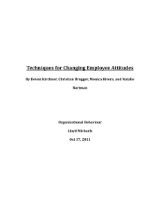Techniques for changing employee attitudes