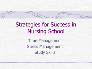 Obstacles for students in Nursing School