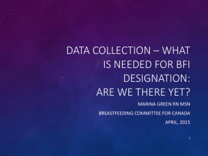 Definitions and Data Collection - The Breastfeeding Committee for