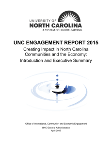 unc engagement report 2015 - University of North Carolina