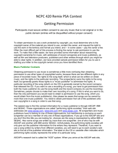 Getting permission to use music - North Coastal Prevention Coalition