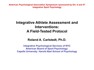 Integrative Athlete Assessment and Interventions: A Field