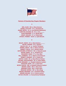 Patriots of Charlotte Bay Chapter Members