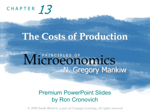 Chapter 13: The Costs of Production